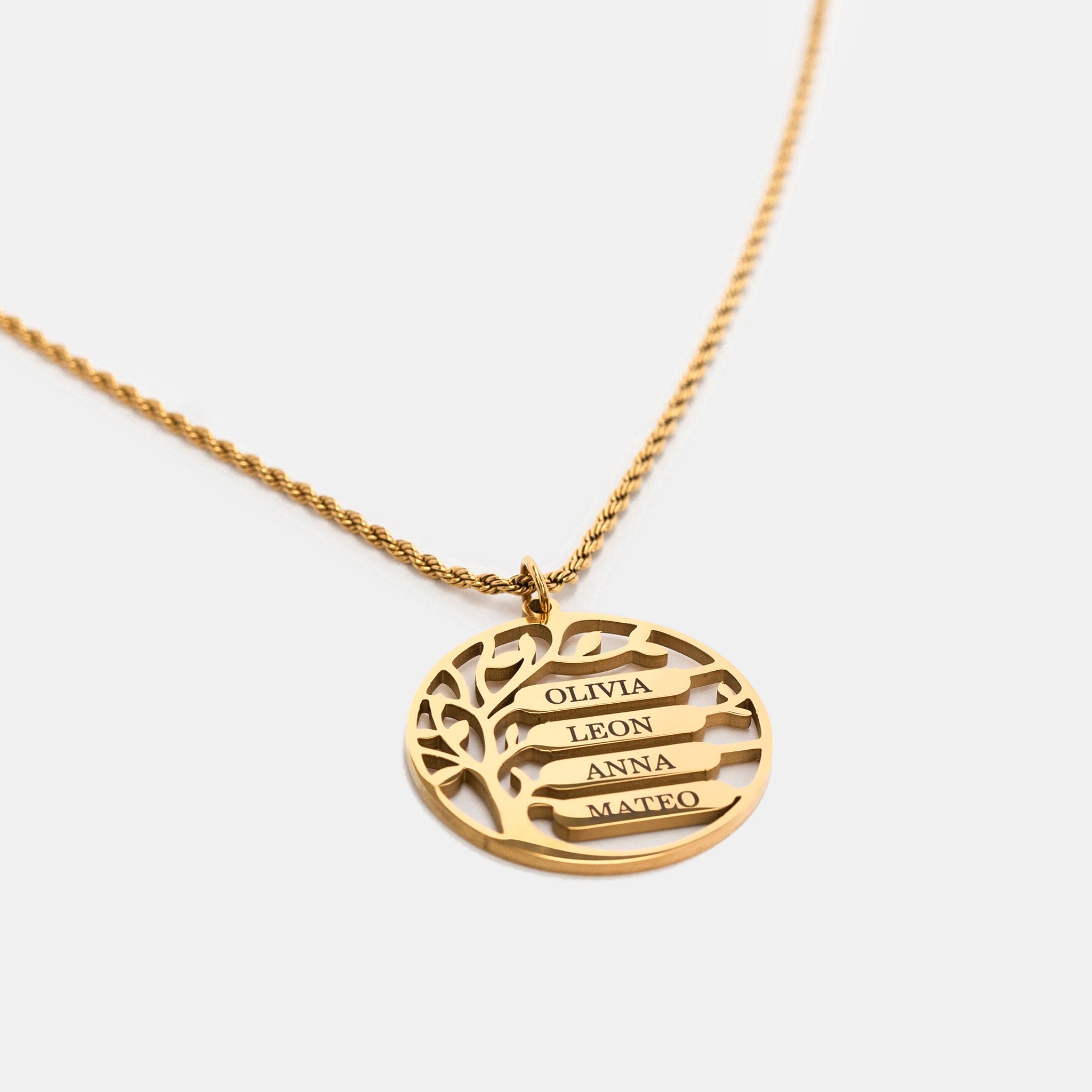 Family Tree Name Necklace
