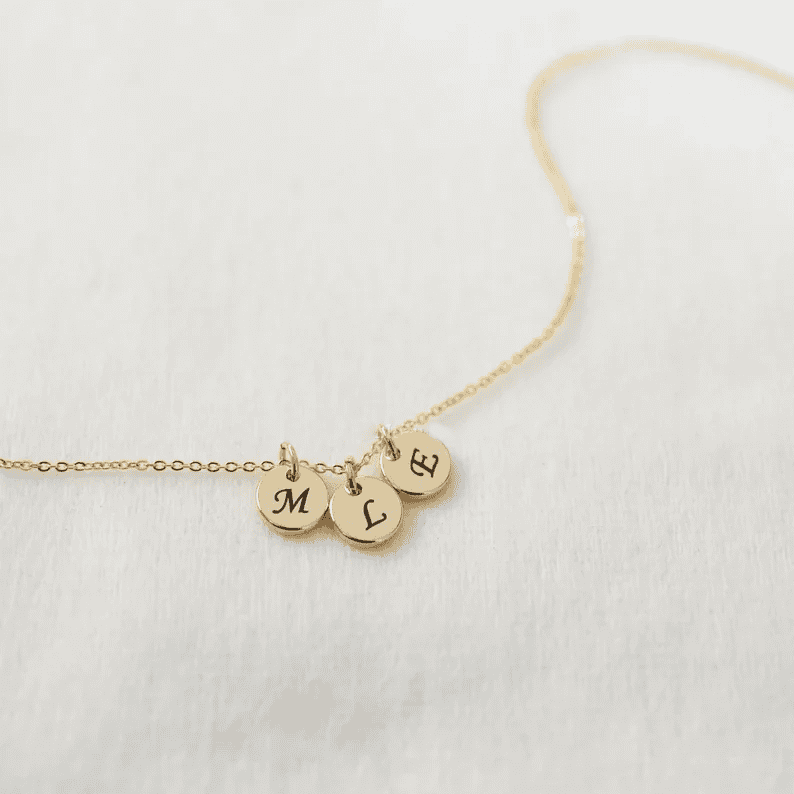 Necklace: Tiny Initials
