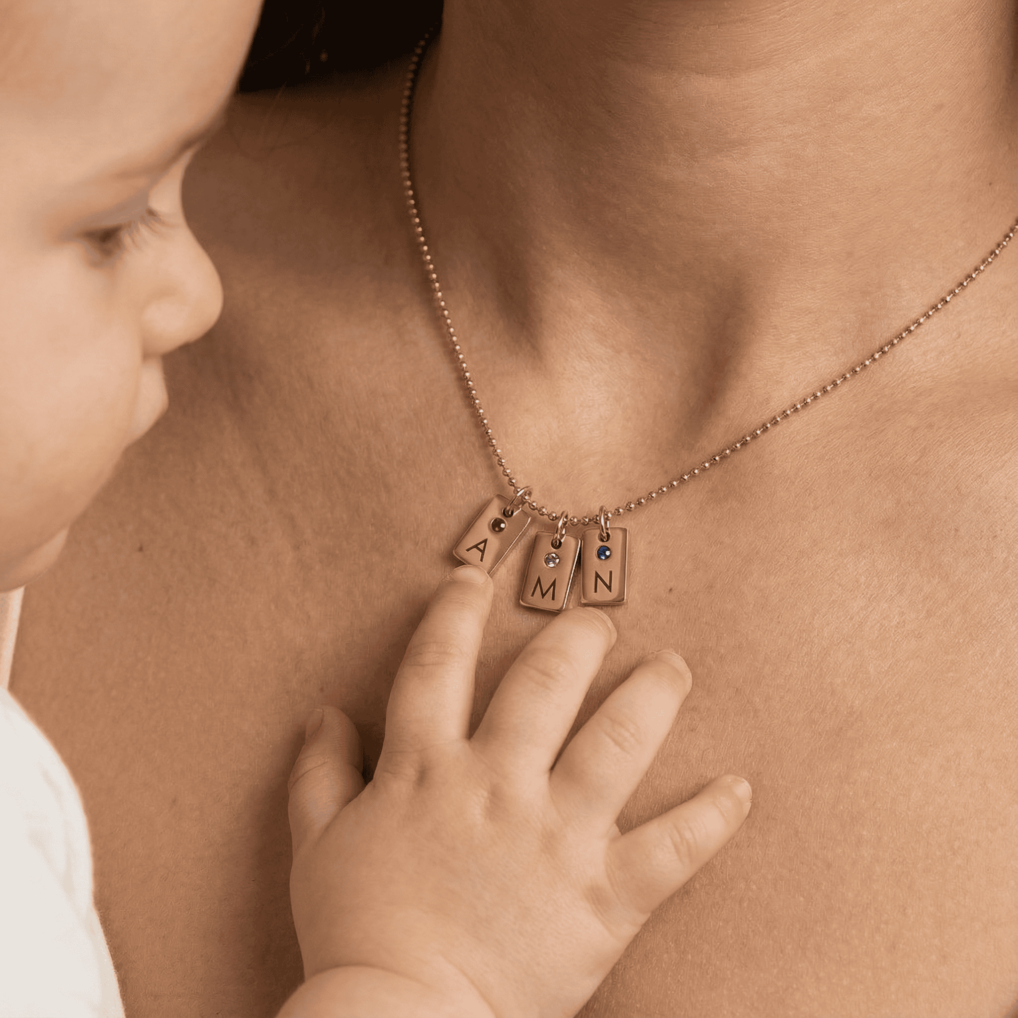 Necklace: Birthstone Tag