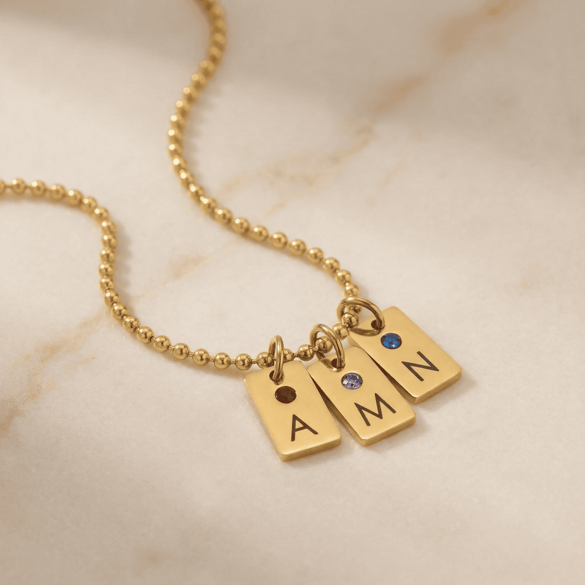 Necklace: Birthstone Tag