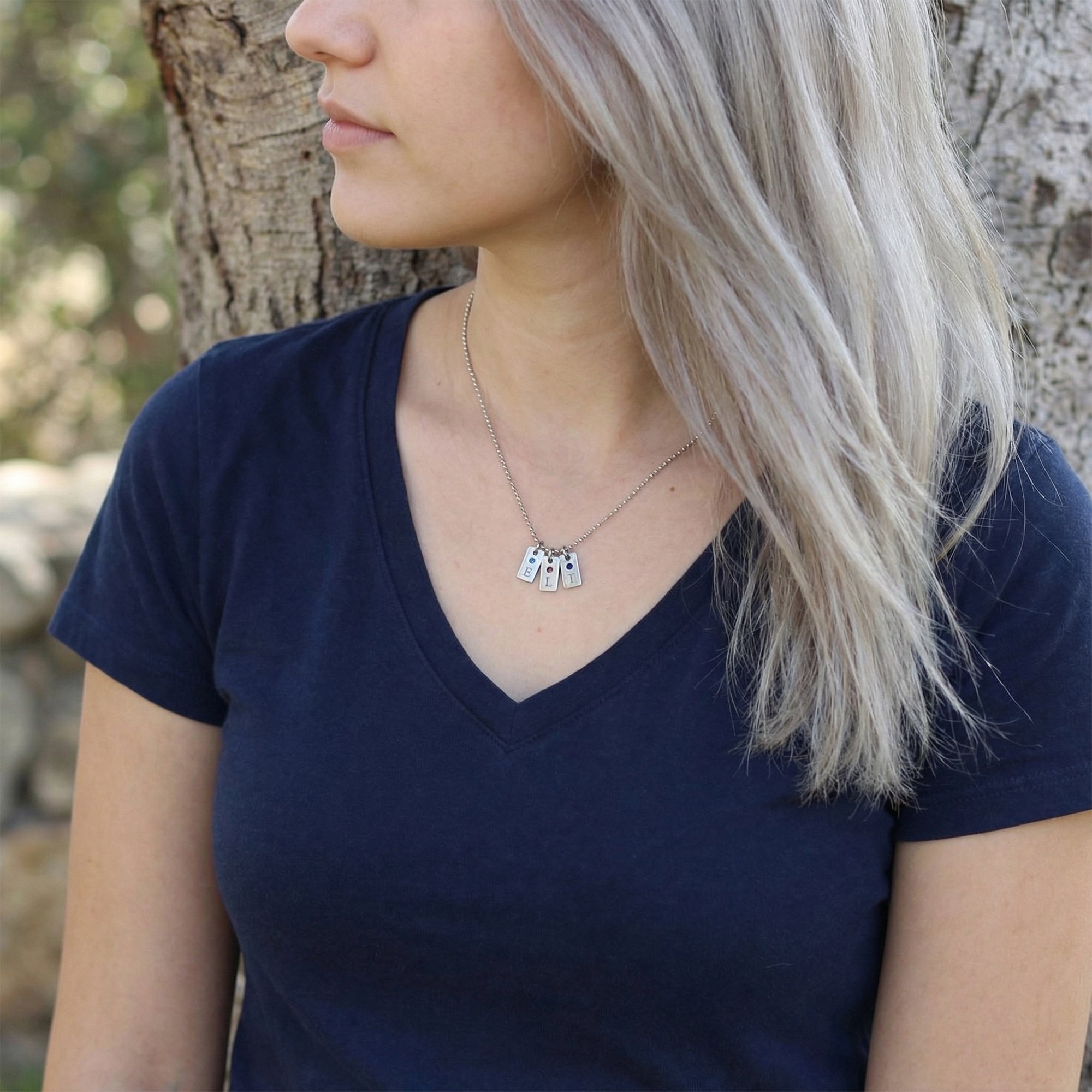 Nyaklánc: Birthstone Tag
