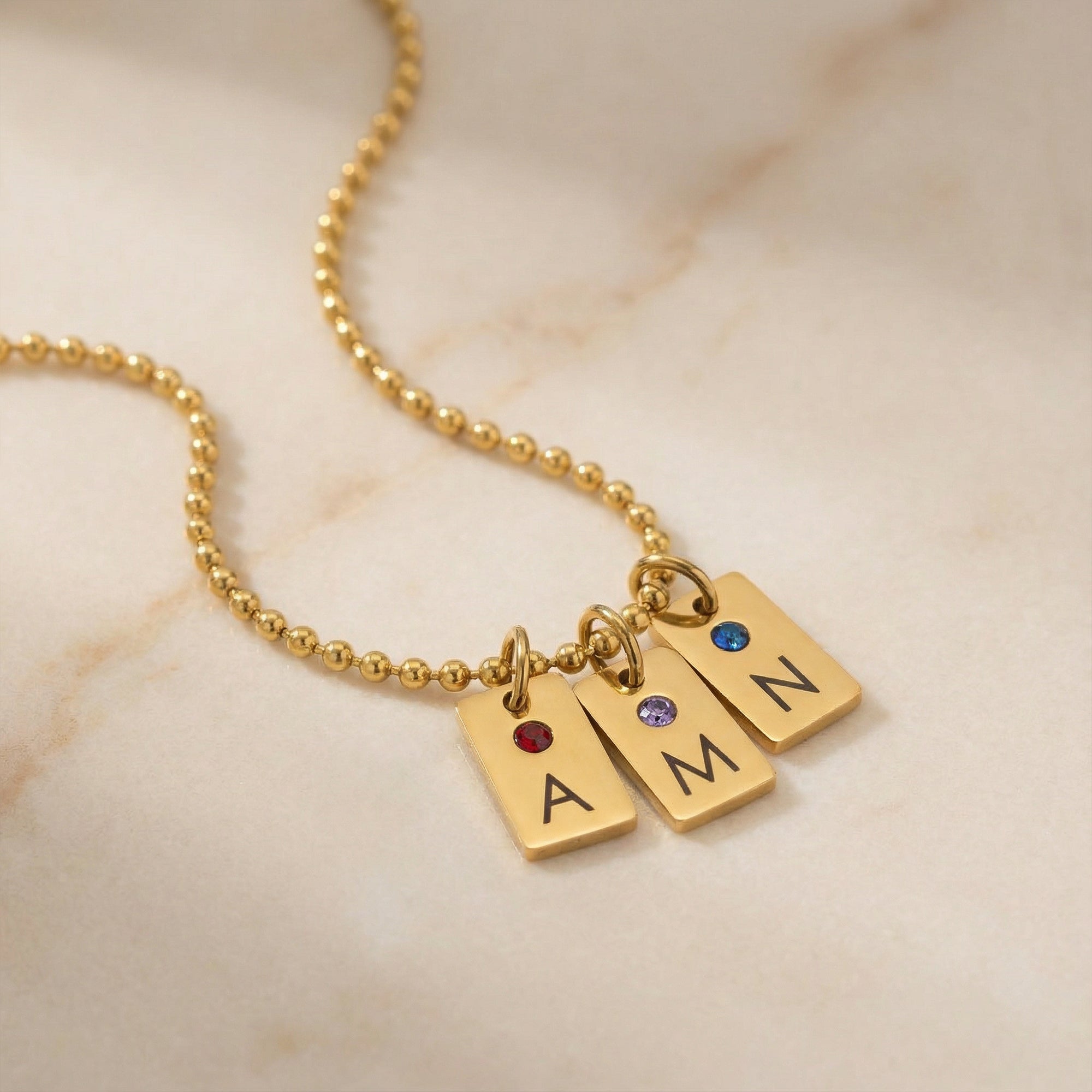 Nyaklánc: Birthstone Tag
