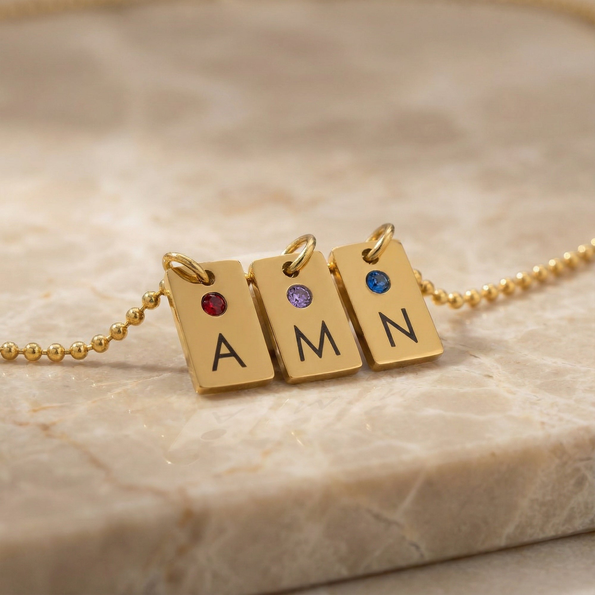 Nyaklánc: Birthstone Tag