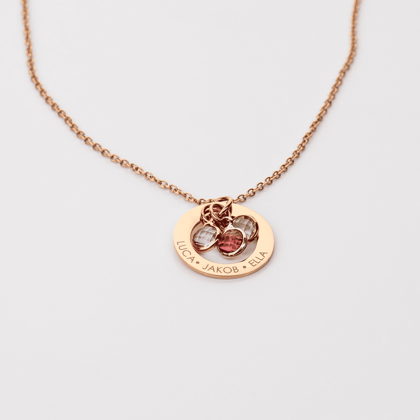 Necklace: Circle Birthstone