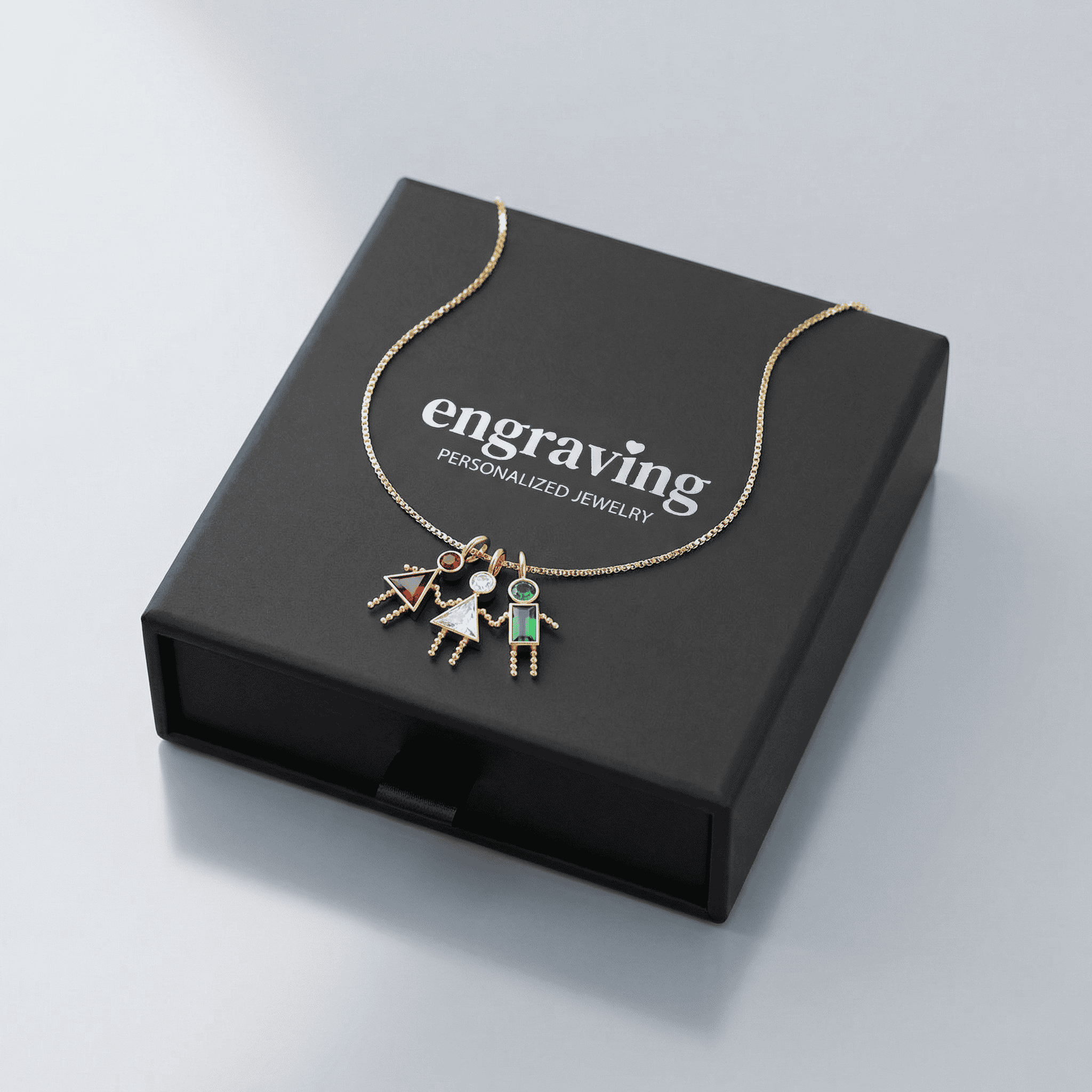 Necklace: Family Birthstone → Halskette: Family Birthstone