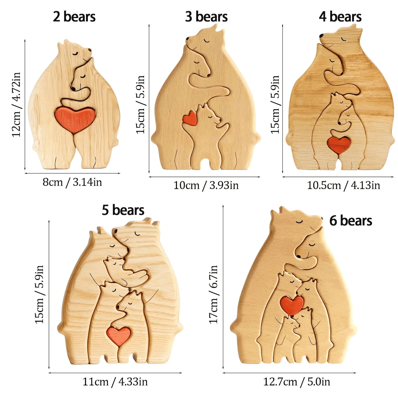 Družinski Puzzli: Wooden Bears