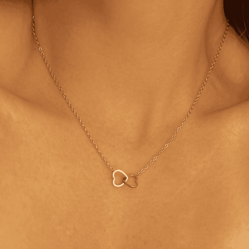 Necklace: Double Heart