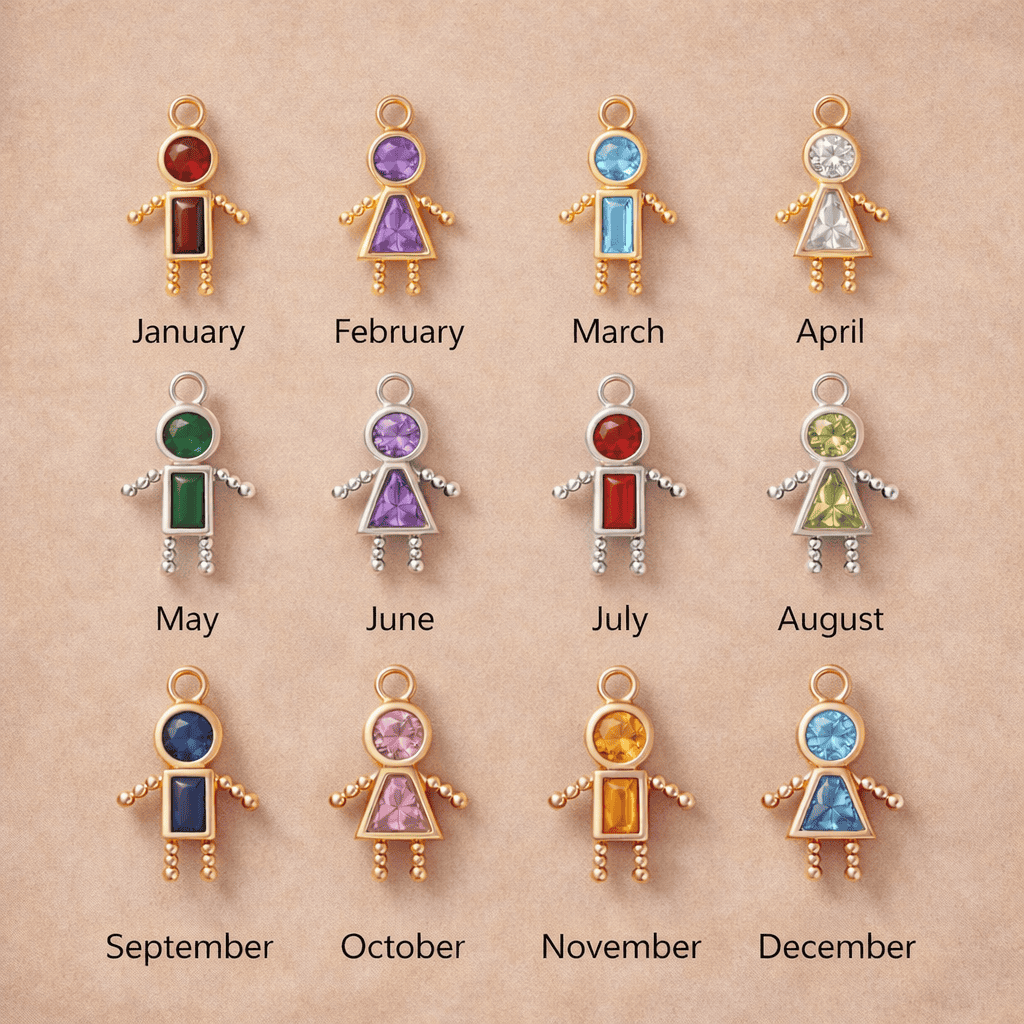Necklace: Family Birthstone → Halskette: Family Birthstone