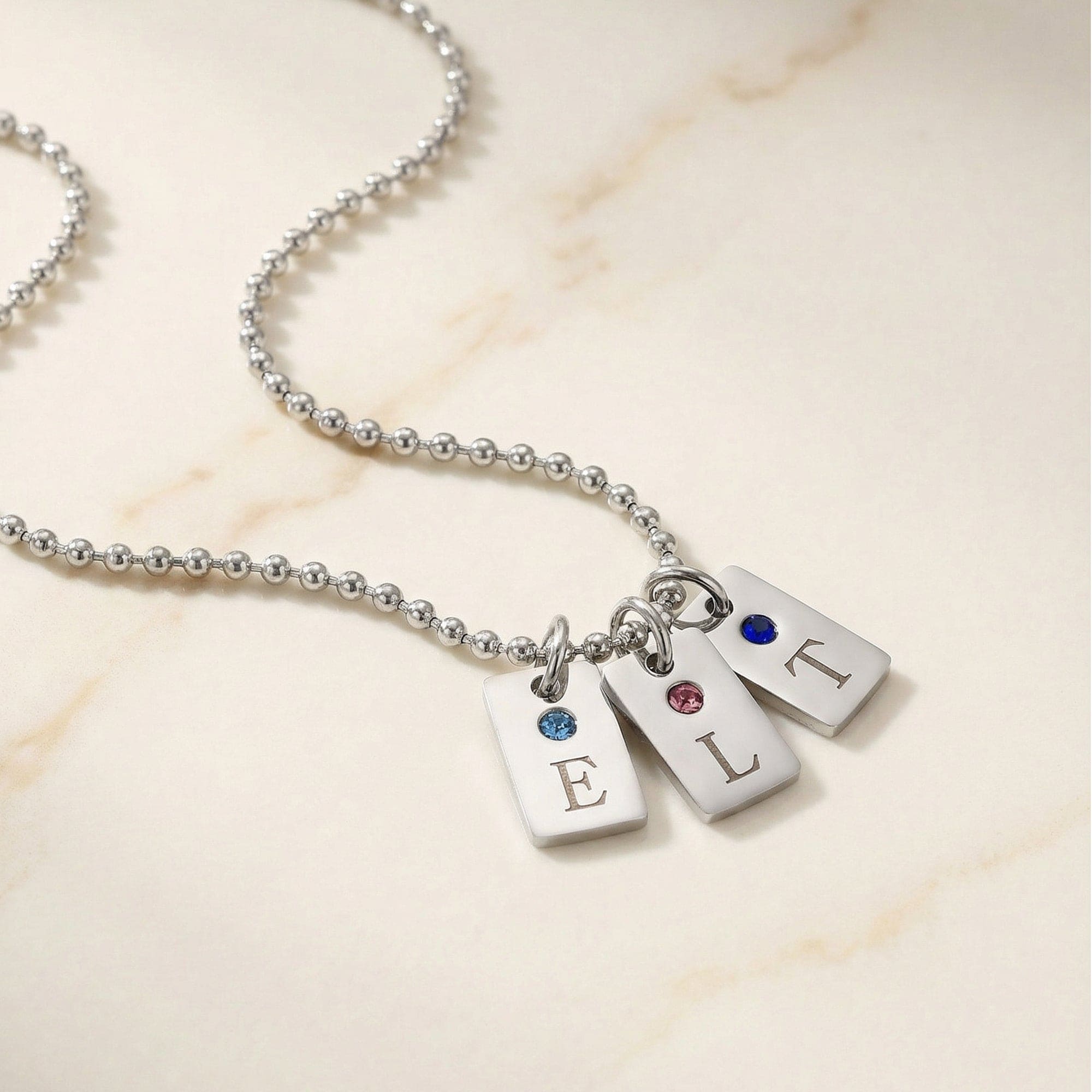 Necklace: Birthstone Tag